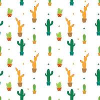 Colorful cactus pattern background. Vector. vector