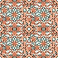 Abstract seamless groovy flower background. vector