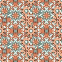 Abstract seamless groovy flower background. vector