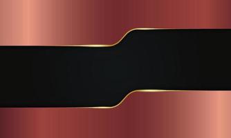 bronce geométrico abstracto con brillo dorado brillante sobre fondo negro. vector
