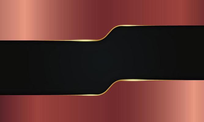 Abstract geometric bronze with glow shiny golden on black background.