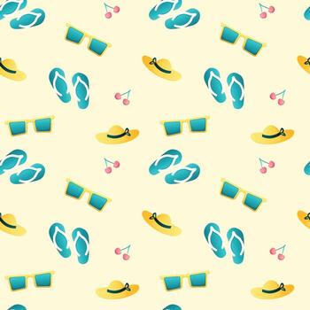 Summer seamless pattern. Repeat pattern. vector