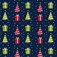 Hand drawn christmas pattern design background. Vector. vector
