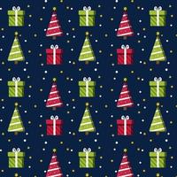 Hand drawn christmas pattern design background. Vector. vector