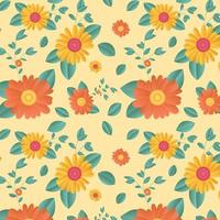 Hand drawn abstract floral pattern background. Vector. vector