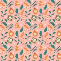 Hand drawn christmas pattern design background. vector