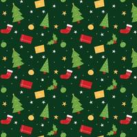 Hand drawn christmas pattern design background. vector