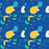 Hand drawn pattern background with abstract shape. vector