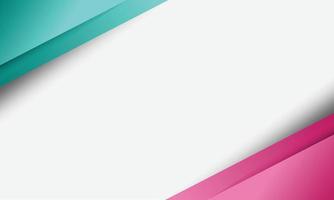 White background with green and pink abstract stripes in gradient style. vector