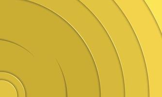 Abstract yellow paper cut in curve style with shadow. vector