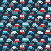 pattern with cartoon cars background. Vector. vector