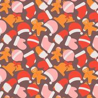 Hand drawn christmas pattern design background. vector