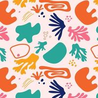 Hand drawn pattern background with abstract shape. vector