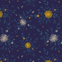 Hand drawn abstract floral pattern background. Vector. vector