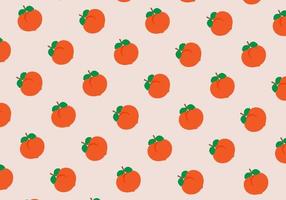 Hand draw peach pattern. vector
