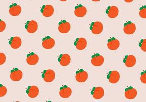 Hand draw peach pattern. vector