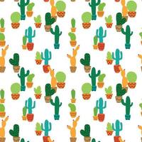 Colorful cactus pattern background. Vector. vector