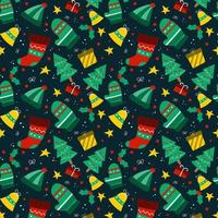 Hand drawn christmas pattern design background. vector