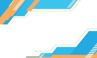 White background with light blue and orange in geometric design. vector
