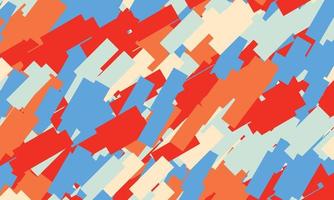 Abstract red, blue and orange background with colorful rectangles. vector