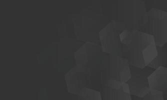 Black background with blurred hexagon. vector