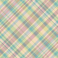 Tartan plaid pattern with texture and summer color. vector