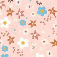 Hand drawn abstract floral pattern background. Vector. vector