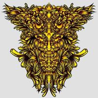 Vintage gold totem design vector illustration