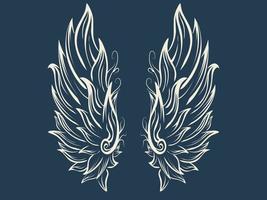 Free vector tattoo white wings design