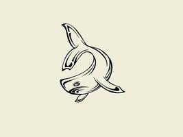 ilustración de vector de logotipo de diseño de ballena