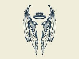 Devil's wings vector free illustration design