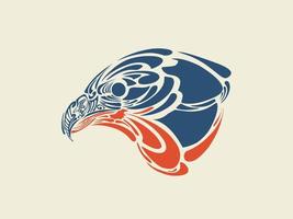 diseño de vector de logotipo de cabeza de pájaro tribal abstracto