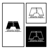 diseño de vector de pantalones de arte de línea de logotipo