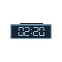 Digital alarm clock. Vector Illustration isolated on white background