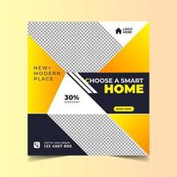 Real estate house property post or square sale banner template design for business company vector