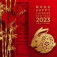 Happy chinese new year 2023 year of the rabbit vector