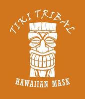 tiki tribal vector design, drawing style