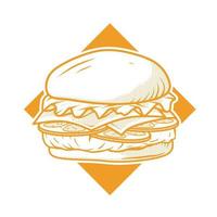 burger logo design vector