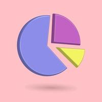 3D chart icon vector infographic business progress