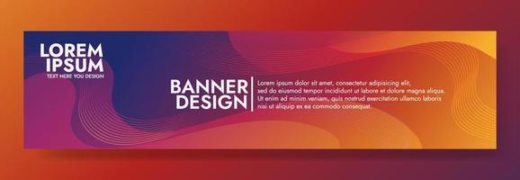 Abstract Colorful Fluid Wave Banner Template vector