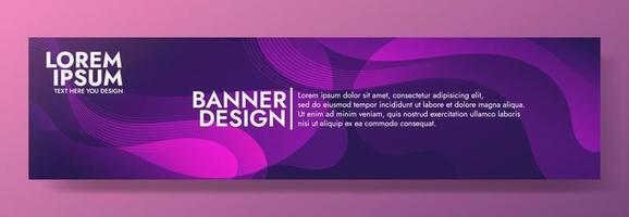 Abstract Violet Fluid Wave Banner Template vector