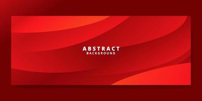 Abstract Red Fluid Wave Banner Template