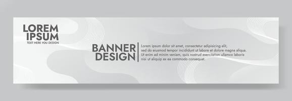 Abstract White Fluid Wave Banner Template vector