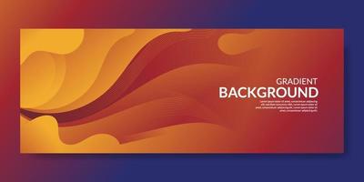 Abstract Orange Fluid Wave Banner Template vector