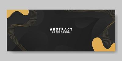 Abstract Black Fluid Wave Banner Template vector