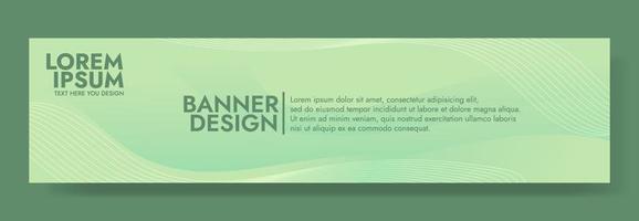 plantilla de banner de onda de fluido verde abstracto vector