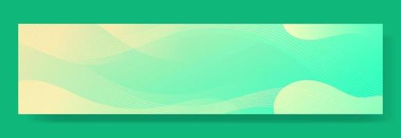 plantilla de banner de onda de fluido verde abstracto vector