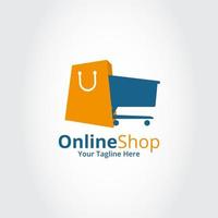 Online Shop Logo designs Template. Illustration vector graphic. Perfect for Ecommerce,sale, store web element, Company emblem.