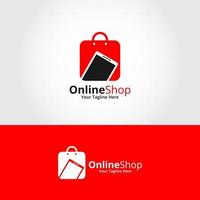 plantilla de diseños de logotipo de tienda en línea. gráfico vectorial de ilustración. perfecto para comercio electrónico, venta, elemento web de tienda, emblema de la empresa. vector