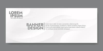 Abstract White Fluid Wave Banner Template vector